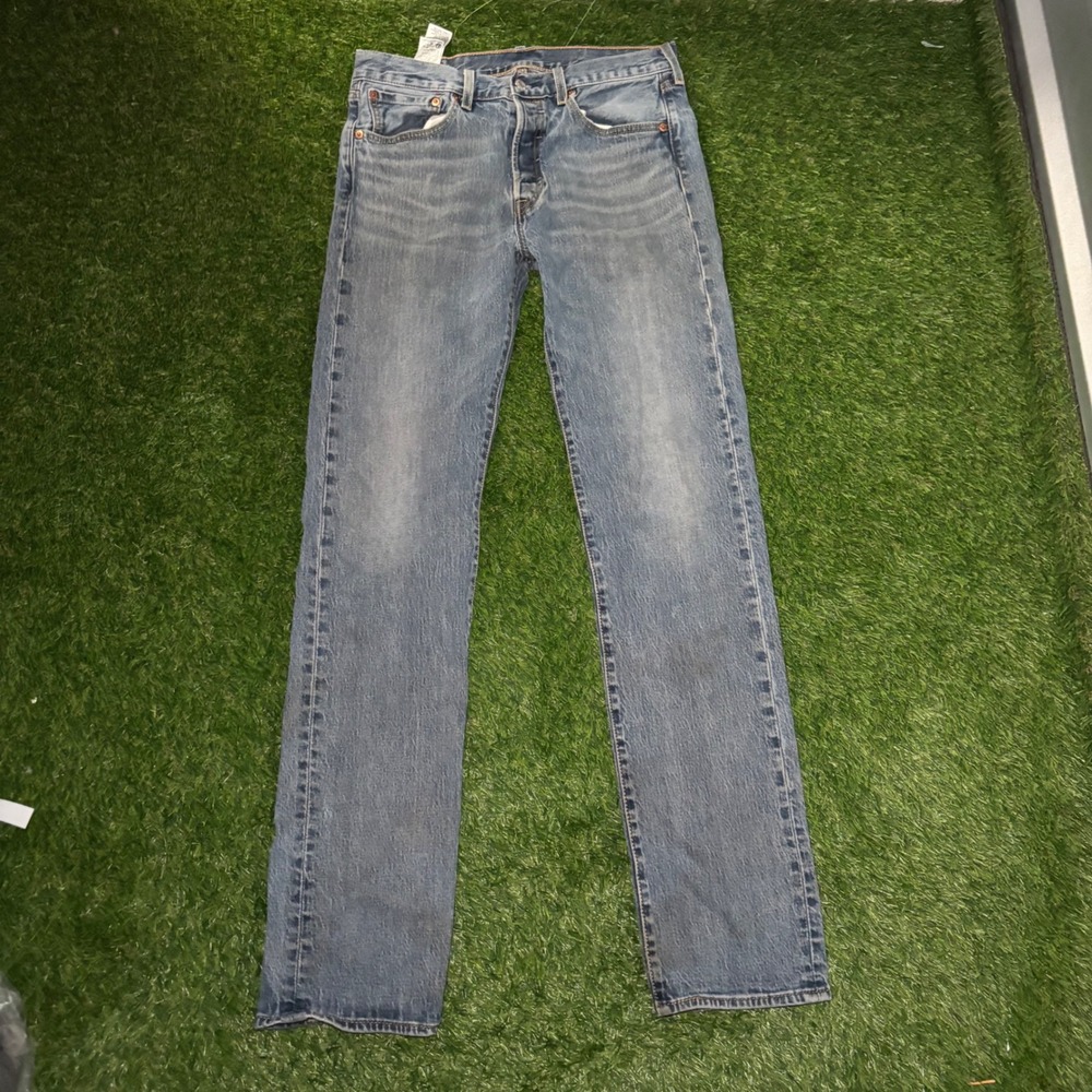 Levis 501xx Mens Original Fit Straight Leg Blue Jeans W31 L36 00501-3210